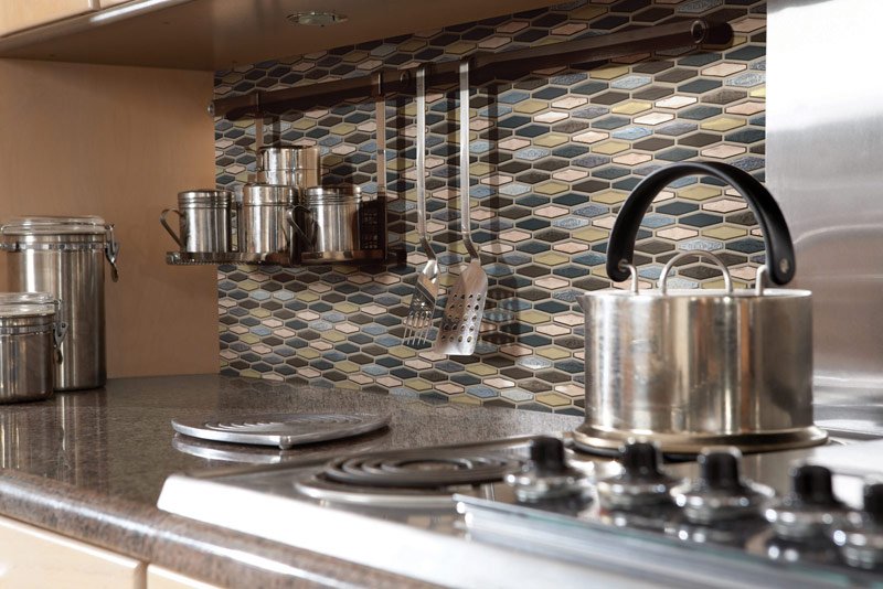 MoltenGlass Stretch Hexagon 675 Bronze Kitchen