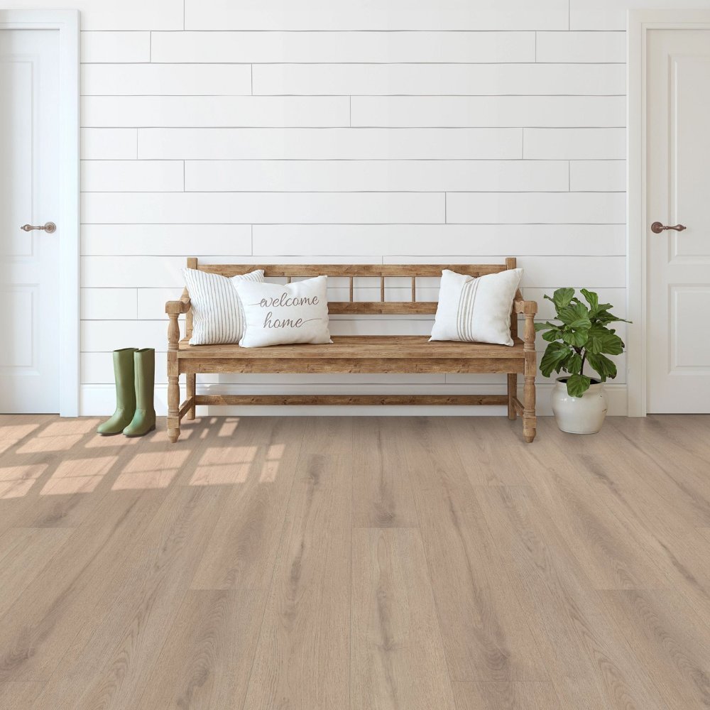Warm luxury vinyl plank flooring
